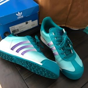 Adidas Samoa unique colors! Aqua and Purple!